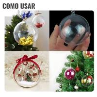 Bola De Natal Transparente 5cm - 9 Unidades - 3