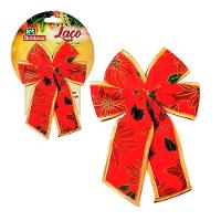 Laços Vermelhos Luxuosos Para árvores De Natal - Conjunto De 5 Enfeites 8cm - 3