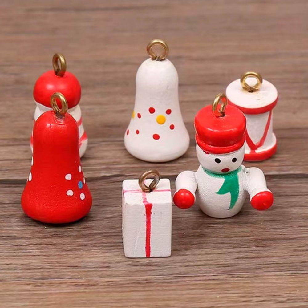 Enfeite Mesa Natalino Mini árvore Natal Madeira Dourado - 7