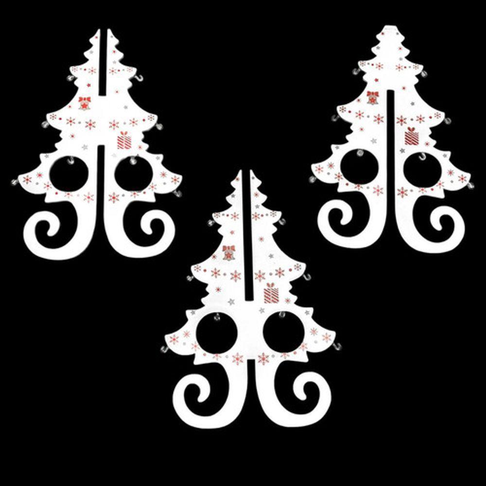 Enfeite Mesa Natalino Mini árvore Natal Madeira Dourado - 8