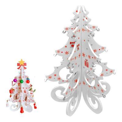 Enfeite Mesa Natalino Mini árvore Natal Madeira Dourado