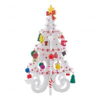 Enfeite Mesa Natalino Mini árvore Natal Madeira Dourado - 2