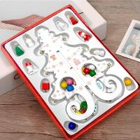 Enfeite Mesa Natalino Mini árvore Natal Madeira Dourado - 3