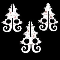 Enfeite Mesa Natalino Mini árvore Natal Madeira Dourado - 8