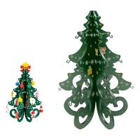 Enfeite Mesa Natalino Mini árvore Natal Madeira Dourado - 9