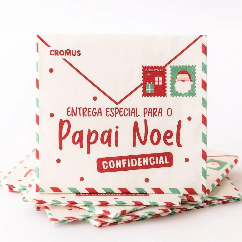 Guardanapo De Papel Estampado Carta Papai Noel De Natal - 20 Un - 1