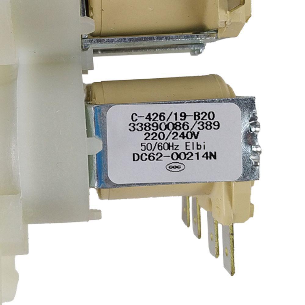 Válvula De Entrada De Água Lava E Seca Samsung Dc62-00233b 6 A 18kg 220v Alado único - 3