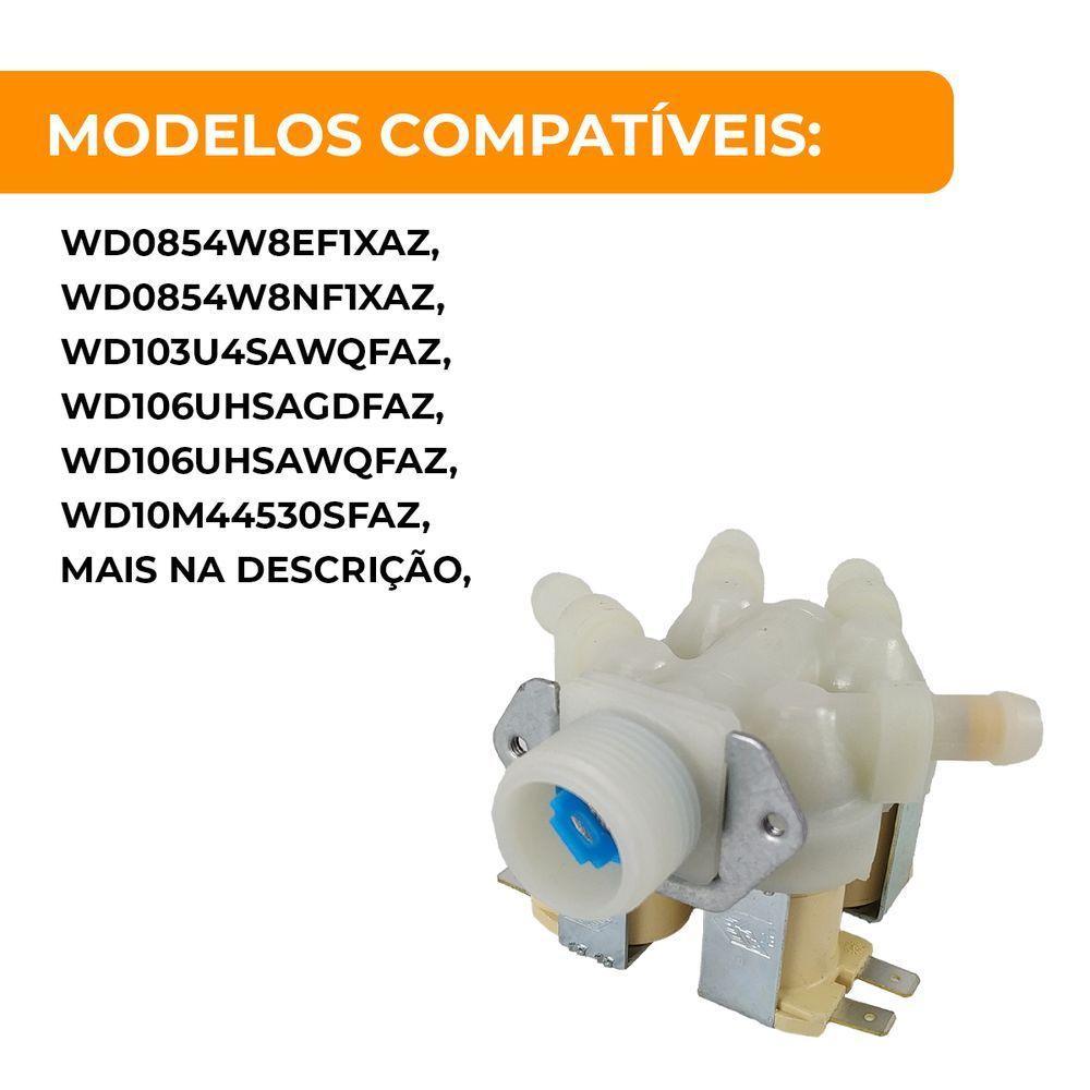 Válvula De Entrada De Água Lava E Seca Samsung Dc62-00233b 6 A 18kg 220v Alado único - 6