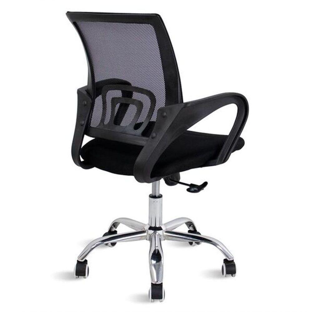 Cadeira De Escritório Confortavel Home Office Mesh Diretor Giratoria New Java - Preto - 6