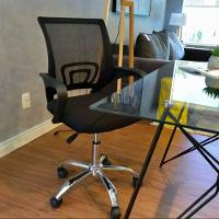 Cadeira De Escritório Confortavel Home Office Mesh Diretor Giratoria New Java - Preto - 2