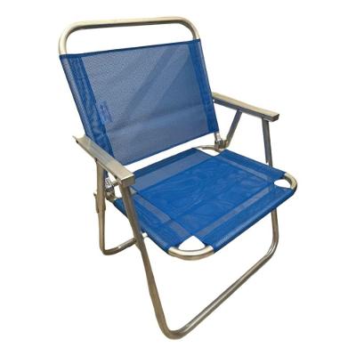 Cadeira De Praia Conforto Oversize 140kg Sanete Ronchetti Cor Azul