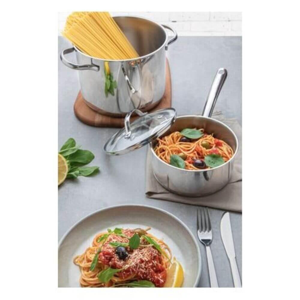 Panela Tramontina Una 16cm Em Aço Inox Com Tampa De Vidro - 2