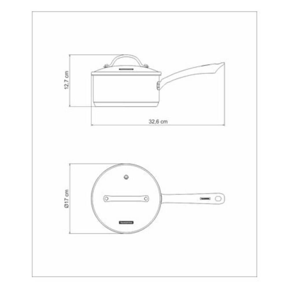 Panela Tramontina Una 16cm Em Aço Inox Com Tampa De Vidro - 4