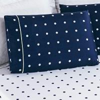 Cobre Leito + Jogo De Cama 200 Fios Petit Poá King 06 Peças 100% Poliéster - Marinho - 9