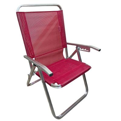 Cadeira De Praia Noronha Oversize 140kg Sanete Ronchetti Cor Rosa