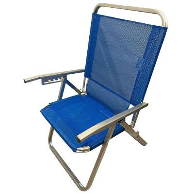 Cadeira De Praia Noronha Oversize 140kg Sanete Ronchetti Cor Azul