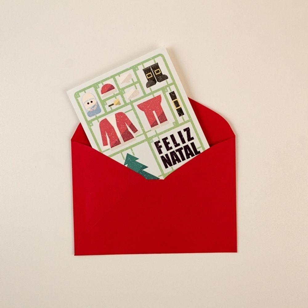 Cartão De Natal Elegância Noel Com Envelope Diversificado Para Mensagens Especiais - 4