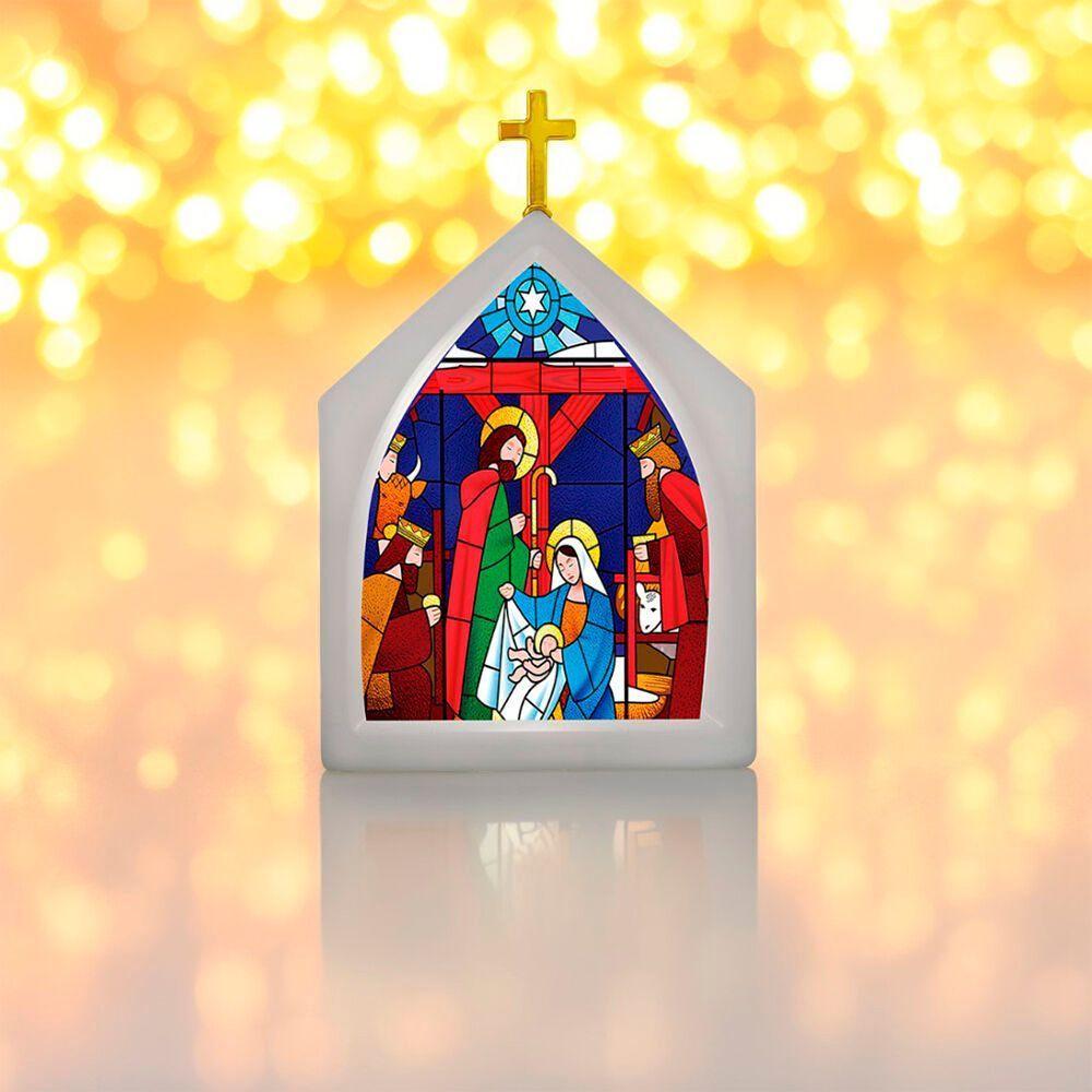 Luminária Natalina Vitral: Iluminação E Devoção Para Seu Altar Decorativo - 5