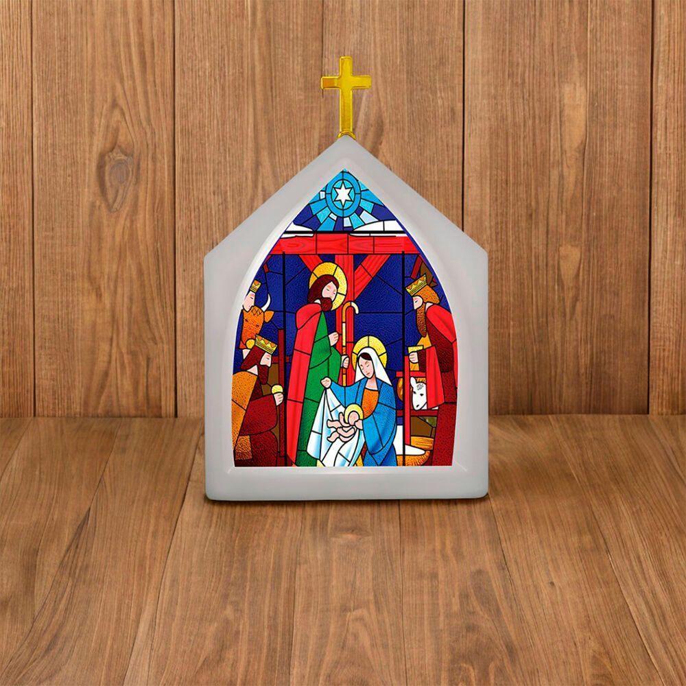 Luminária Natalina Vitral: Iluminação E Devoção Para Seu Altar Decorativo - 6