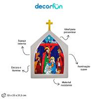 Luminária Natalina Vitral: Iluminação E Devoção Para Seu Altar Decorativo - 2