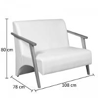 Kit 2 Poltronas Namoradeira Venus Braço Madeira Maciça Estampada Unidecor Retro Bar 107 - 2