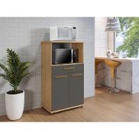 Balcão Conquista Arte Móveis Cinamomo/grafite - 4