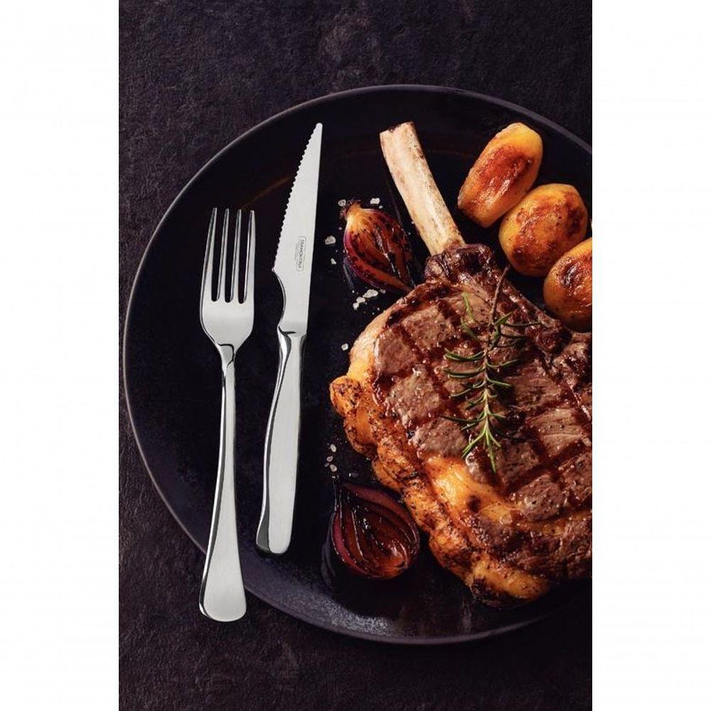 Jogo Para Churrasco Tramontina Zurique Aço Inox Facas Fio Serrilhado 12 Peças - 2