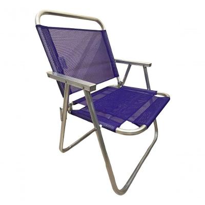 Cadeira De Praia Conforto Oversize 140kg Sanete Ronchetti Cor Violeta Escuro