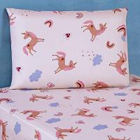 Enxoval Kit Colcha + Jogo De Cama Lençol Bouti Solteiro Infantil Kids 4 Peças 100% Poliéster - Unicórnio - 5