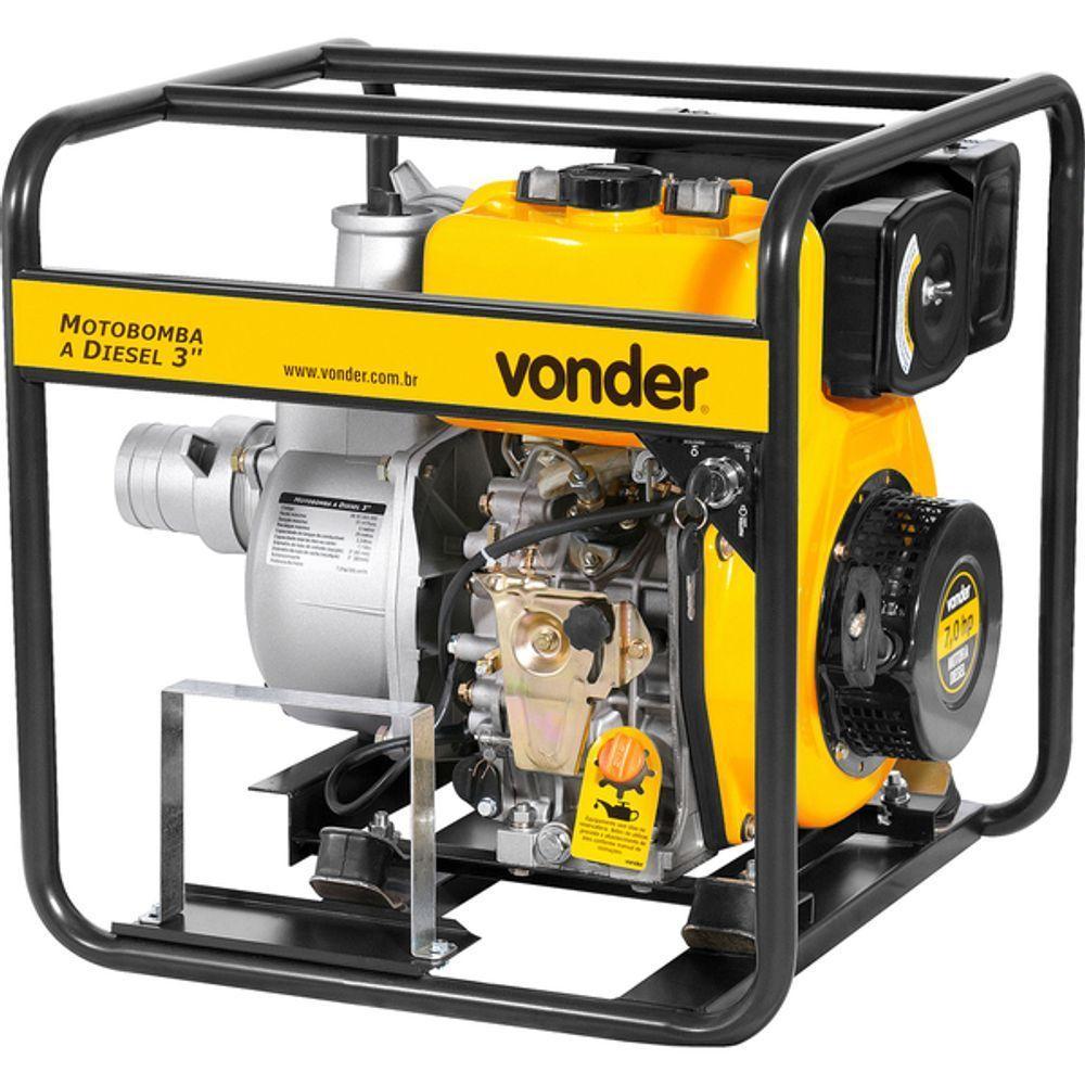 Motobomba à Diesel 3 7hp 4 Tempos Manual Água Limpa Vonder - 1