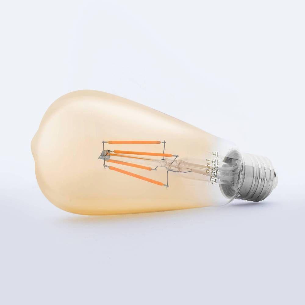 Lâmpada Led Bulbo St Filamento E27 4w 2300k Bivolt Branco Quente - 3