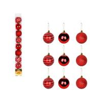 Bolas Decorativas Vermelhas Para árvore De Natal - Conjunto Deslumbrante De 9 Unidades - 2