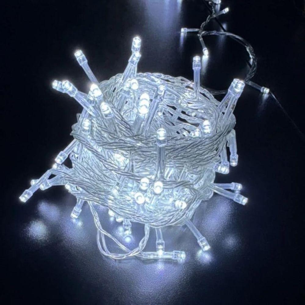 Pisca Pisca Natal Cordão 10 Metros 10 Funções 100 Lâmpadas Luz Branca - 5