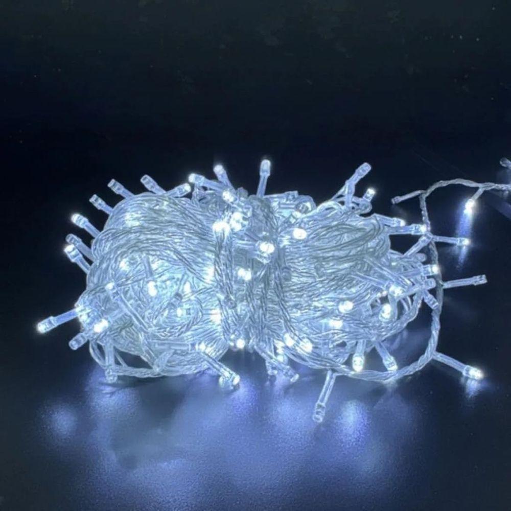 Pisca Pisca Natal Cordão 10 Metros 10 Funções 100 Lâmpadas Luz Branca - 7