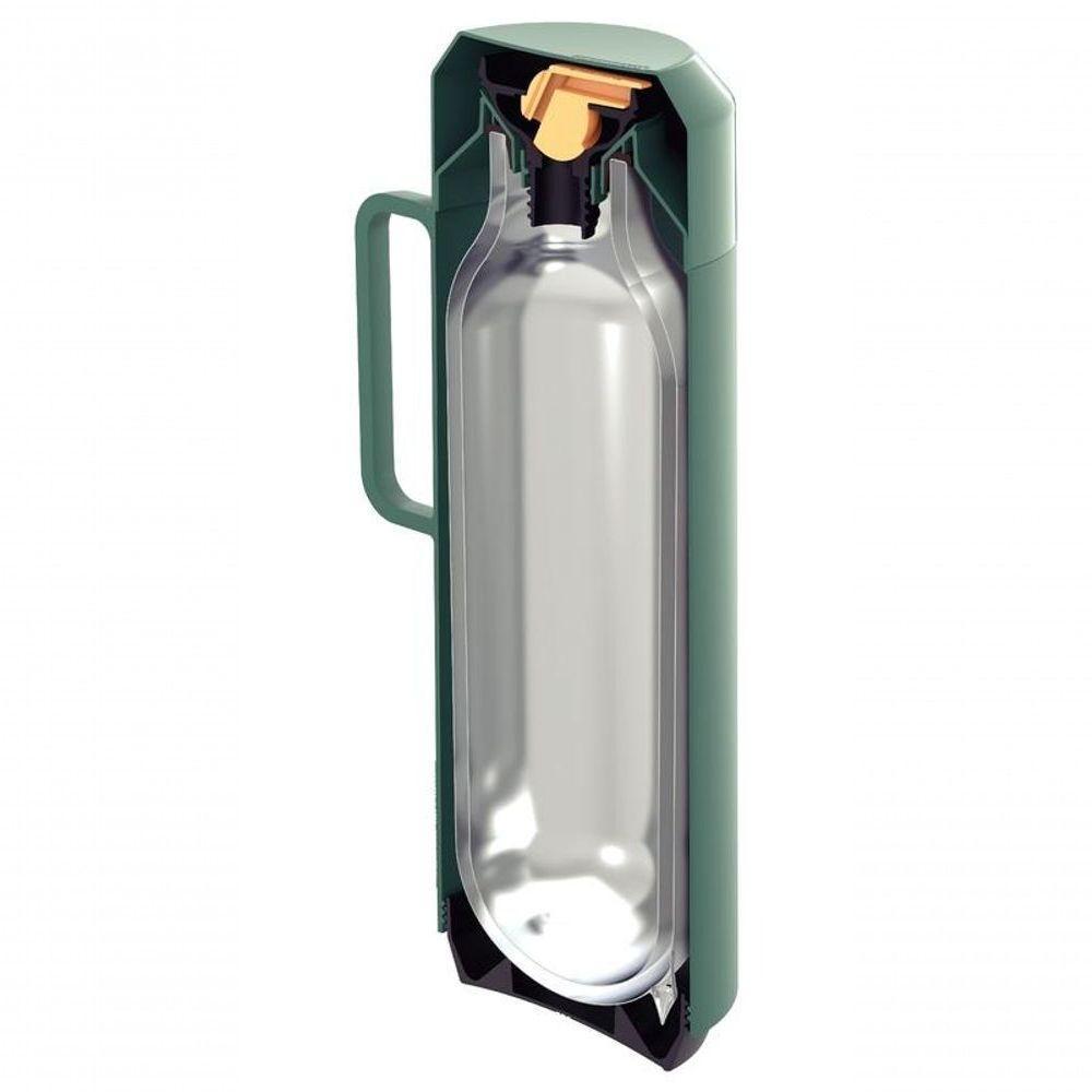 Garrafa Térmica Tramontina Exata Verde Com Ampola De Vidro E Tampa Rosqueável 1 Litro - 2