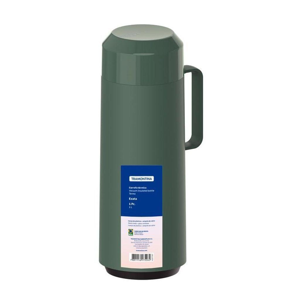 Garrafa Térmica Tramontina Exata Verde Com Ampola De Vidro E Tampa Rosqueável 1 Litro - 3