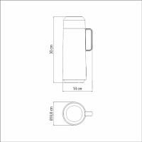 Garrafa Térmica Tramontina Exata Verde Com Ampola De Vidro E Tampa Rosqueável 1 Litro