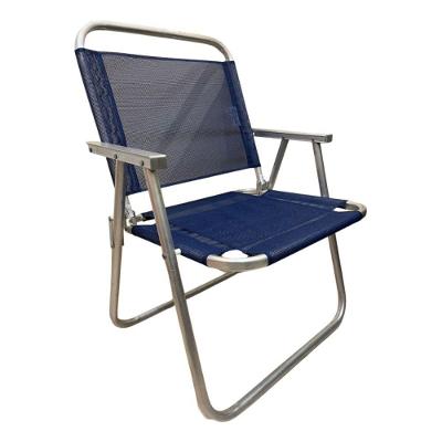 Cadeira De Praia Conforto Oversize 140kg Sanete Ronchetti Cor Azul Escuro
