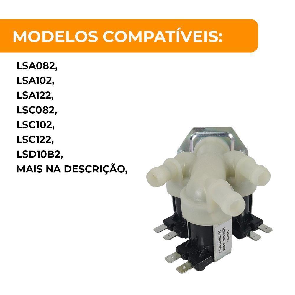 Válvula De Entrada De Água Lava E Seca 8 A 13kg Midea 17438100000419 220v Alado único - 6