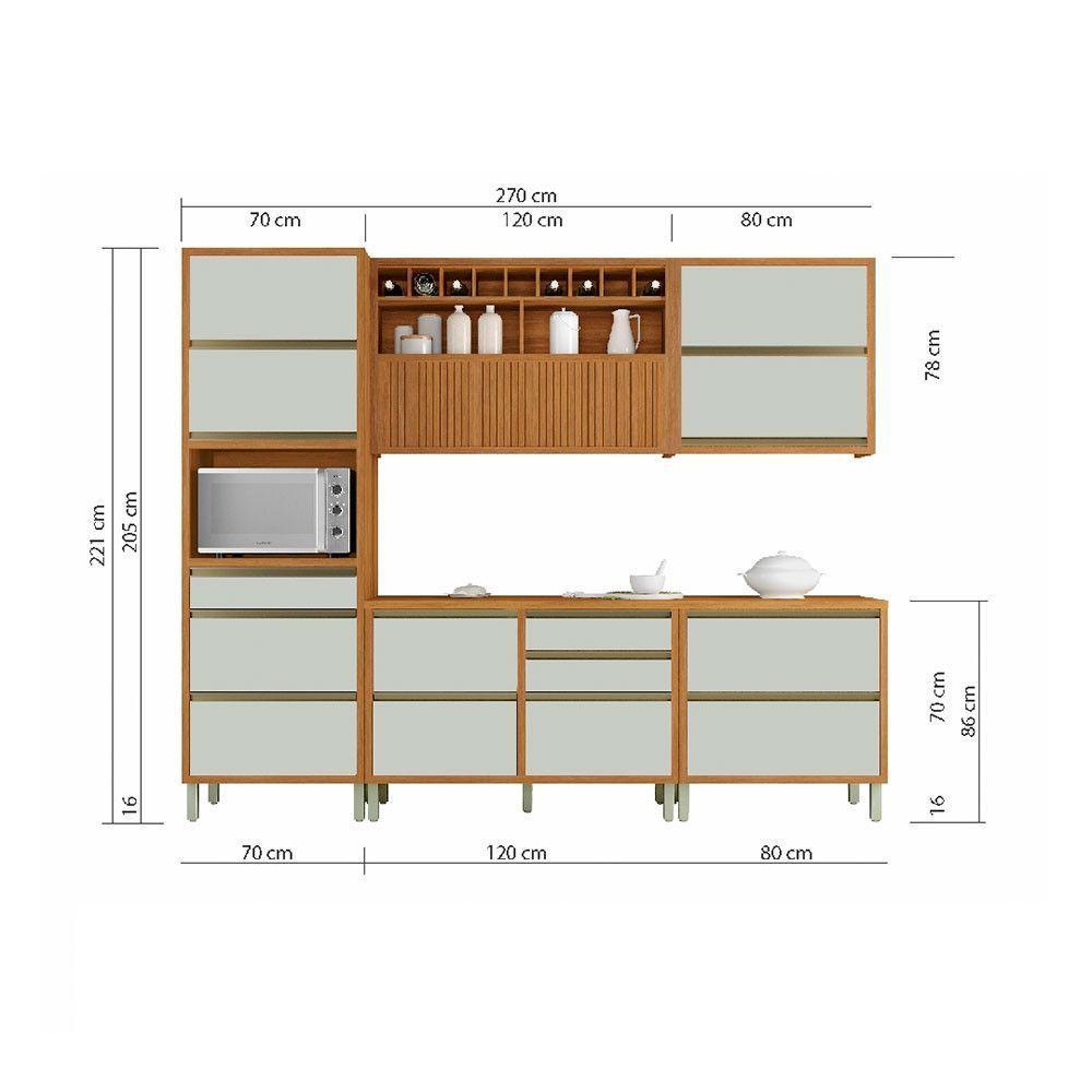 Cozinha Modulada 5 Peças Freijó Off White - 2