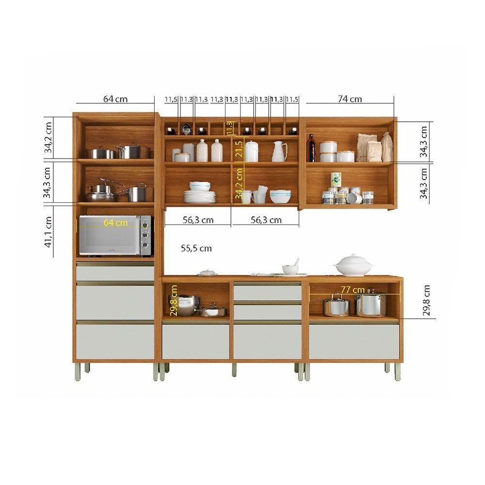 Cozinha Modulada 5 Peças Freijó Off White - 3