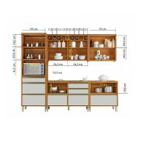 Cozinha Modulada 5 Peças Freijó Off White - 3
