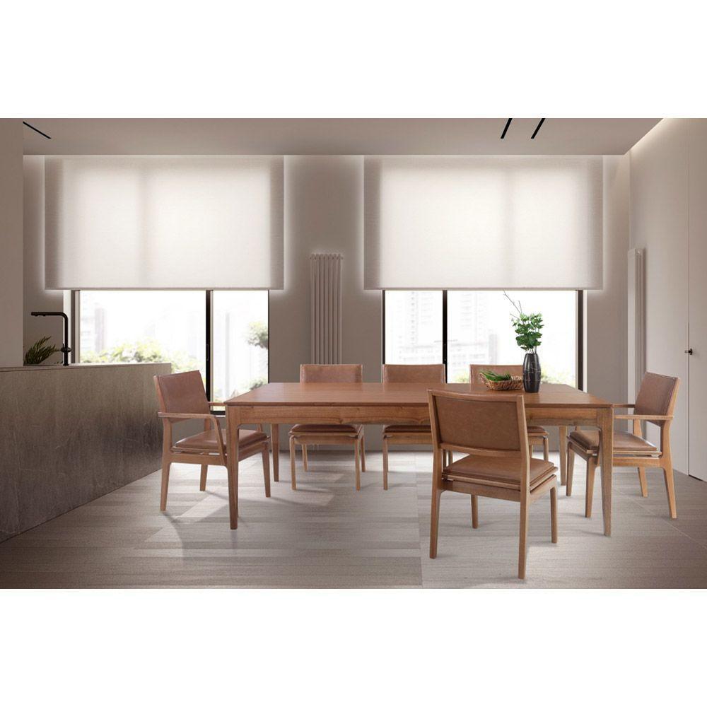 Mesa De Jantar Retangular De Madeira Turquesa 200cm X 100cm Pinhao - 2