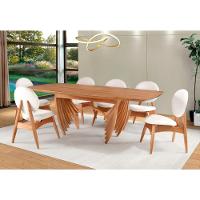 Mesa De Jantar Retangular De Madeira Saint Germain 200cm X 100cm Lamina De Cinamomo - 2