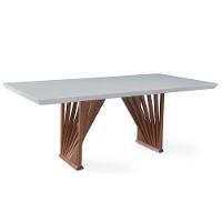 Mesa De Jantar Retangular De Madeira Magnum 180cm X 100cm Castanho - 1