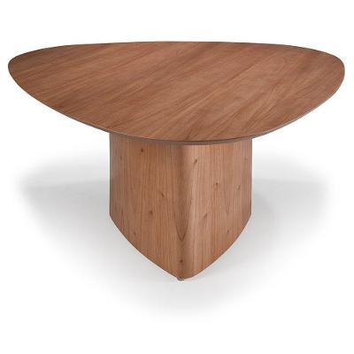 Mesa De Jantar Triangular De Madeira Taylor 160cm Lamina De Cinamomo