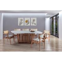 Mesa De Jantar Retangular De Madeira Essência 220cm X 120cm Lamina De Cinamomo - 2