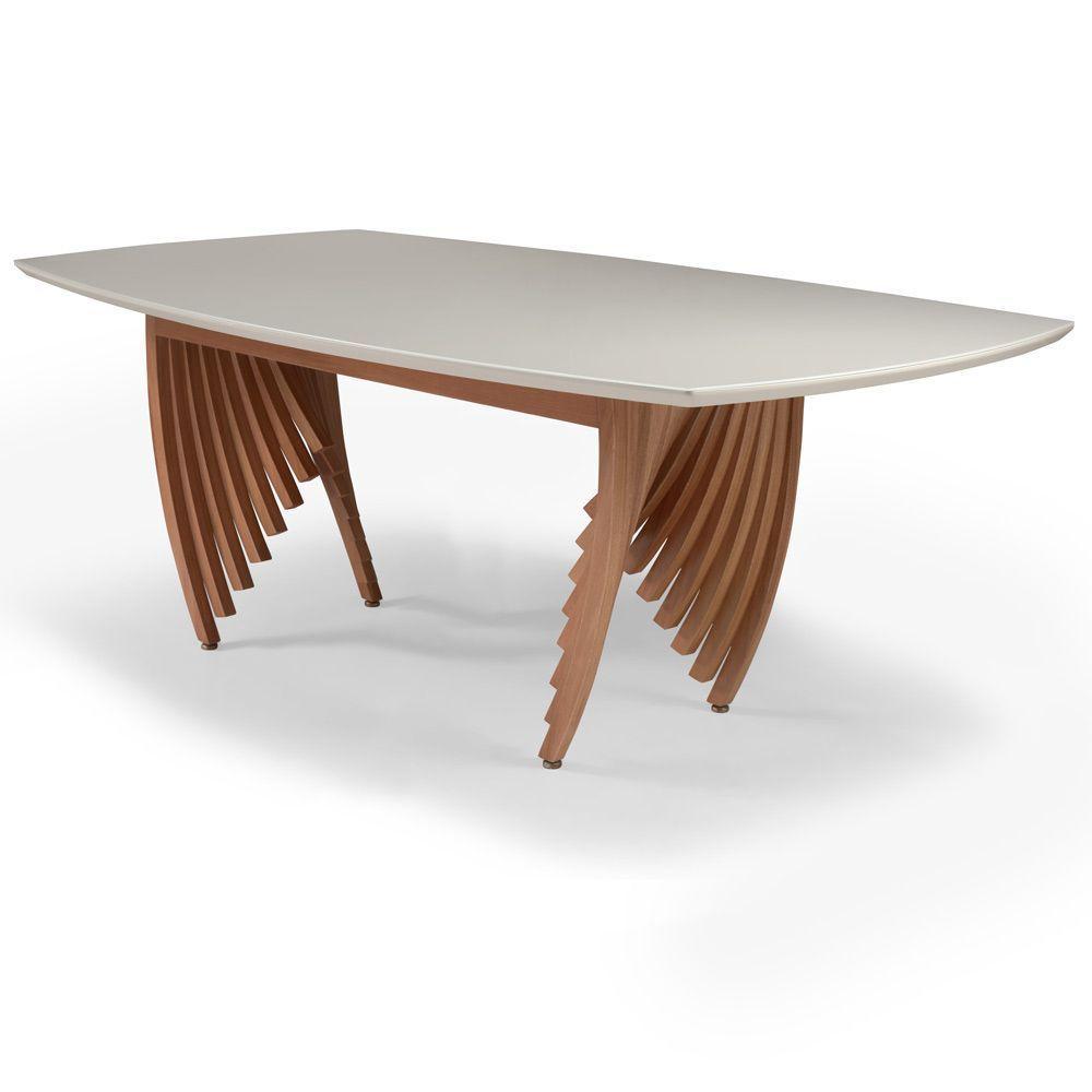 Mesa De Jantar Retangular De Madeira Saint Germain 180cm X 100cm Lamina De Cinamomo - 1