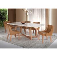 Mesa De Jantar Retangular De Madeira Lírio 220cm X 100cm Lamina De Cinamomo - 2