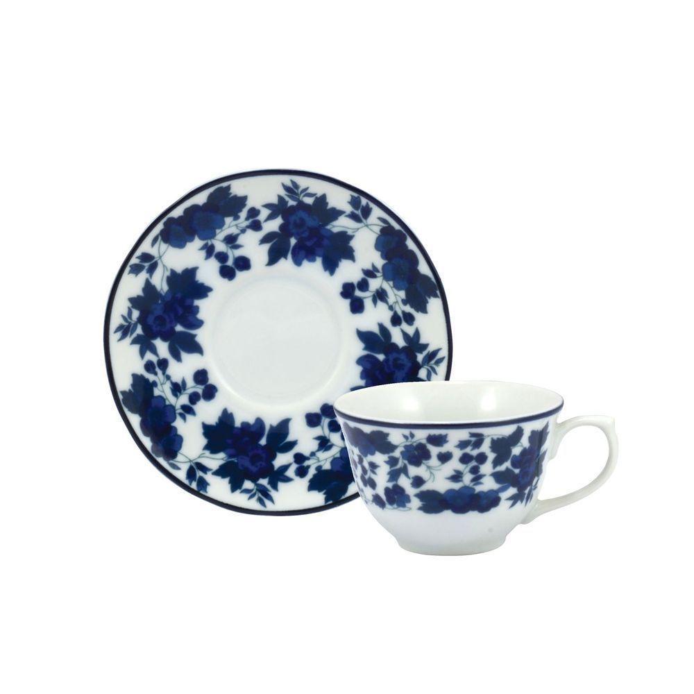 Conjunto De Xícara De Café Com Pires 06 Peças Folhagem - 6